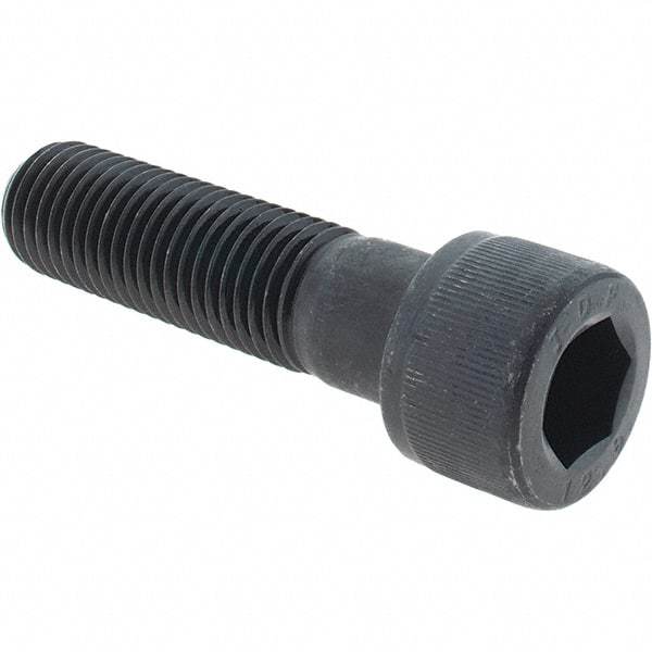 Value Collection - M24x3.00 Metric Coarse Hex Socket Drive, Socket Cap Screw - Grade 12.9 Alloy Steel, Black Oxide Finish, Partially Threaded, 90mm Length Under Head - Industrial Tool & Supply