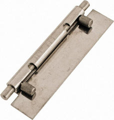 Value Collection - 4" Long x 1" Wide x 0.05" Thick, Keeper Hinge - Stainless Steel - Industrial Tool & Supply