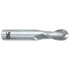 11/16" Dia. - 4" OAL - Bright CBD - Ball End SE EM - 2 FL - Industrial Tool & Supply