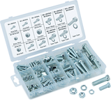 240 Pc. Metric Nut & Bolt Assortment - Bolts; hex nuts and washers. Zinc Oxide finish - Industrial Tool & Supply