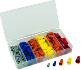 158 Pc. Wire Nut Assortment - Flame-Retardant Polypropylene Shell - Industrial Tool & Supply