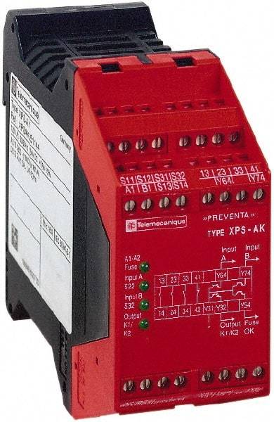 Schneider Electric - 24 VAC/VDC, 7 VA Power Rating, Electromechanical & Solid State Screw Clamp General Purpose Relay - 10 Amp at VAC/VDC, 90mm Wide x 99mm High x 114mm Deep - Industrial Tool & Supply