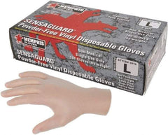 MCR Safety - Size XL, 5 mil, Industrial Grade, Powder Free Vinyl Disposable Gloves - 9-1/2" Long, Clear, Smooth Rolled Cuffs, FDA Approved - Industrial Tool & Supply