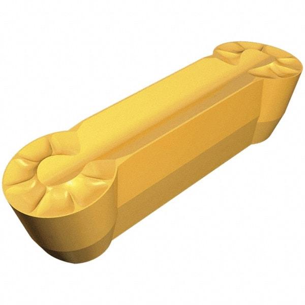 Iscar - 1050GDMY Grade IC908, 10mm Cutting Width Carbide Grooving Insert - 5mm Max Depth of Cut, Neutral, 5mm Corner Radius, TiAlN Finish - Industrial Tool & Supply