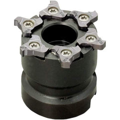 Iscar - Arbor Hole Connection, 0.256" Cutting Width, 0.189" Depth of Cut, 2" Cutter Diam, 3/4" Hole Diam, 6 Tooth Indexable Slotting Cutter - TRIB-SM Toolholder, TRI Insert, Right Hand Cutting Direction - Industrial Tool & Supply