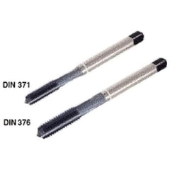 Iscar - M2.3x0.40 Metric Coarse 6HX 3 Flute High Speed Steel Straight Flute Machine Tap - Modified Bottoming, Right Hand Thread, 45mm OAL, 8mm Thread Length, Oversize - Exact Industrial Supply