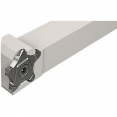 Iscar - External Thread, 0.8mm Min Groove Width, 135mm OAL, Left Hand Indexable Grooving Cutoff Toolholder - 25mm Shank Height x 25mm Shank Width, PENTA 24N Insert Style, PCHLS Toolholder Style, Series PentaCut - Industrial Tool & Supply