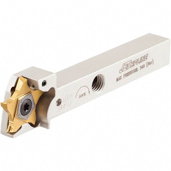 Iscar - External Thread, 0.256" Max Depth of Cut, 0.5mm Min Groove Width, 3.4" OAL, Left Hand Indexable Grooving Cutoff Toolholder - 1/2" Shank Height x 1/2" Shank Width, PENTA 24.. Insert Style, PCH Toolholder Style, Series PentaCut - Industrial Tool & Supply