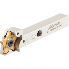 Iscar - External Thread, 0.256" Max Depth of Cut, 0.5mm Min Groove Width, 3.4" OAL, Left Hand Indexable Grooving Cutoff Toolholder - 1/2" Shank Height x 1/2" Shank Width, PENTA 24.. Insert Style, PCH Toolholder Style, Series PentaCut - Industrial Tool & Supply