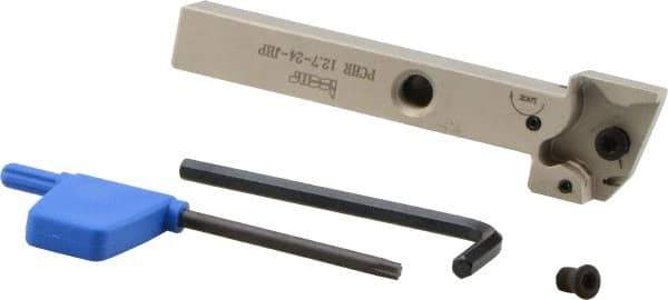 Iscar - External Thread, 0.256" Max Depth of Cut, 0.5mm Min Groove Width, 3.4" OAL, Right Hand Indexable Grooving Cutoff Toolholder - 1/2" Shank Height x 1/2" Shank Width, PENTA 24.. Insert Style, PCH Toolholder Style, Series PentaCut - Industrial Tool & Supply