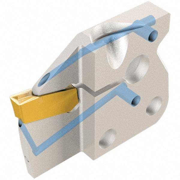 Iscar - Right Hand Cut, 4mm Insert Width, Cutoff & Grooving Support Blade for Indexables - 22mm Max Depth of Cut, 7.2mm Head Projection - Industrial Tool & Supply