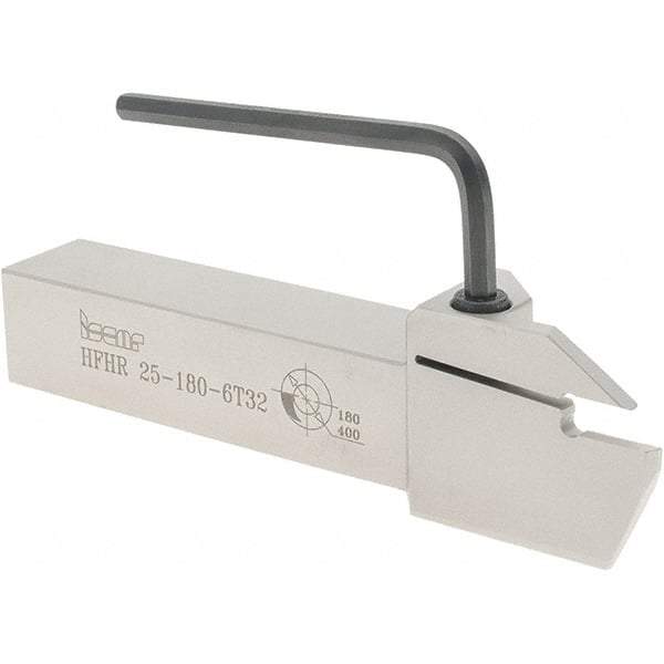 Iscar - HFH, External, Right Hand, 32mm Max Depth of Cut, 6mm Max Groove Width, Indexable Grooving Tool Holder - DGN.., GRIP, HFP.. Insert Compatibility, 25mm Shank Height, 25mm Shank Width, 150mm OAL - Industrial Tool & Supply