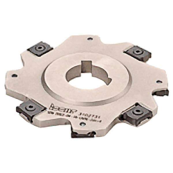 Iscar - Arbor Hole Connection, 3/16" Cutting Width, 1.47" Depth of Cut, 5" Cutter Diam, 1-1/4" Hole Diam, 16 Tooth Indexable Slotting Cutter - SDN-LN08 Toolholder, LNET Insert, Right Hand Cutting Direction - Industrial Tool & Supply
