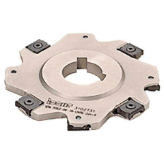 Iscar - Arbor Hole Connection, 3/16" Cutting Width, 1.47" Depth of Cut, 5" Cutter Diam, 1-1/4" Hole Diam, 16 Tooth Indexable Slotting Cutter - SDN-LN08 Toolholder, LNET Insert, Right Hand Cutting Direction - Industrial Tool & Supply