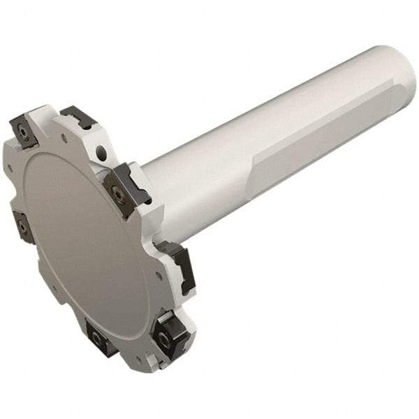 Iscar - Shank Connection, 0.276" Cutting Width, 7.9mm Depth of Cut, 32mm Cutter Diam, 4 Tooth Indexable Slotting Cutter - 0.63" Shank Diam, ETS-LN08 Toolholder, LNET Insert, Right Hand Cutting Direction - Industrial Tool & Supply