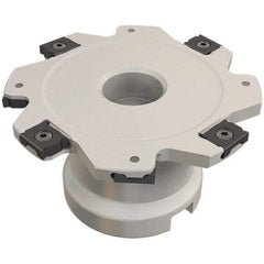Iscar - Shell Mount A Connection, 0.236" Cutting Width, 22.5mm Depth of Cut, 80mm Cutter Diam, 22mm Hole Diam, 10 Tooth Indexable Slotting Cutter - FDN-LN08 Toolholder, LNET Insert, Right Hand Cutting Direction - Industrial Tool & Supply