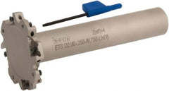 Iscar - Shank Connection, 1/4" Cutting Width, 5/8" Depth of Cut, 2" Cutter Diam, 4 Tooth Indexable Slotting Cutter - 3/4" Shank Diam, ETS-LN08 Toolholder, LNET Insert, Right Hand Cutting Direction - Industrial Tool & Supply