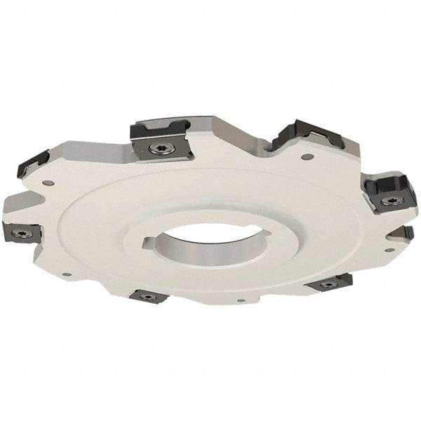 Iscar - Arbor Hole Connection, 0.157" Cutting Width, 27mm Depth of Cut, 100mm Cutter Diam, 27mm Hole Diam, 12 Tooth Indexable Slotting Cutter - SDN Toolholder, LNET Insert, Right Hand Cutting Direction - Industrial Tool & Supply