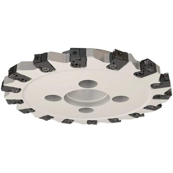 Iscar - Shell Mount C Connection, 0.551" Cutting Width, 58mm Depth of Cut, 250mm Cutter Diam, 60mm Hole Diam, 16 Tooth Indexable Slotting Cutter - FDN-CALN11 Toolholder, LNHT Insert, Right Hand Cutting Direction - Industrial Tool & Supply