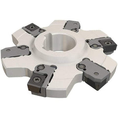 Iscar - Arbor Hole Connection, 0.236" Cutting Width, 50mm Depth of Cut, 160mm Cutter Diam, 40mm Hole Diam, 12 Tooth Indexable Slotting Cutter - SDN Toolholder, LNET Insert, Right Hand Cutting Direction - Industrial Tool & Supply