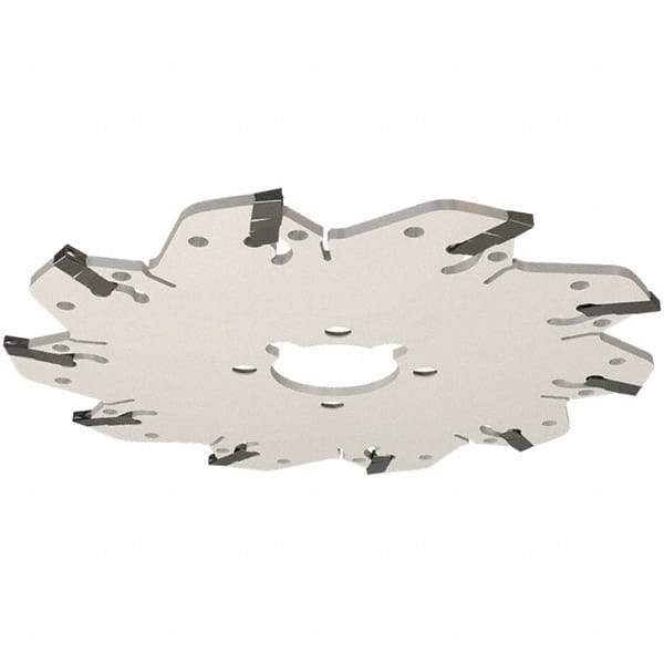 Iscar - Arbor Hole Connection, 0.106" Cutting Width, 34mm Depth of Cut, 125mm Cutter Diam, 32mm Hole Diam, 8 Tooth Indexable Slotting Cutter - GM-DG Toolholder, GIM, GIMY, GIP, GIPA Insert, Right Hand Cutting Direction - Industrial Tool & Supply