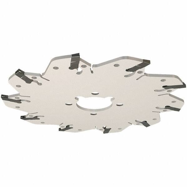 Iscar - Arbor Hole Connection, 0.132" Cutting Width, 34mm Depth of Cut, 125mm Cutter Diam, 32mm Hole Diam, 8 Tooth Indexable Slotting Cutter - GM-DG Toolholder, GIM, GIMY, GIP, GIPA Insert, Right Hand Cutting Direction - Industrial Tool & Supply