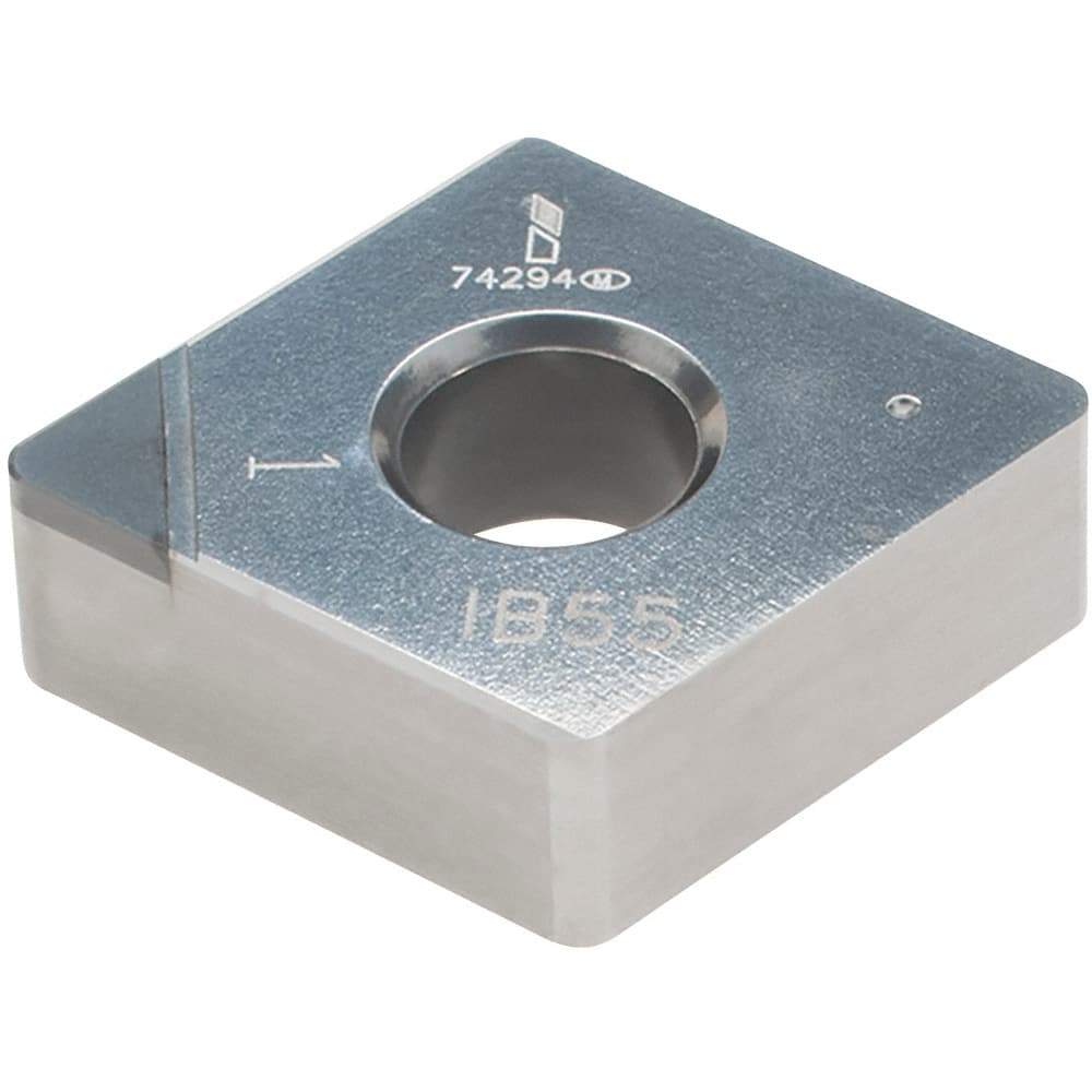 Iscar - CNMA432 T Grade IB55 CBN Turning Insert - Uncoated, 80° Diamond, 1/2" Inscr Circle, 3/16" Thick, 1/32" Corner Radius - Industrial Tool & Supply