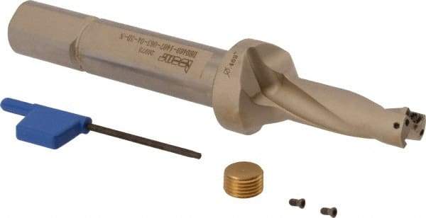 Iscar - 1.41" Max Drill Depth, 3xD, 15/32" Diam, Indexable Insert Drill - 2 Inserts, 5/8" Shank Diam, Straight Shank - Industrial Tool & Supply