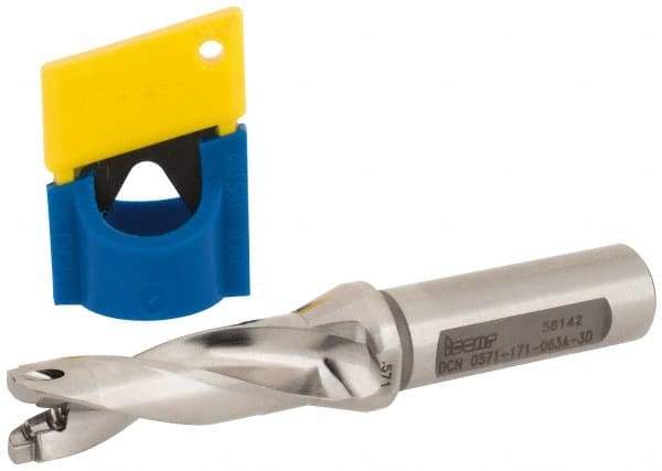 Iscar - 0.571" to 0.587" Diam, 3xD, 1.71" Max Depth, 5/8" Shank Diam, 4.4" OAL, Replaceable-Tip Drill - FCP, ICK, ICK-2M, ICM, ICN, ICP, iCP-2M Insert, 14 Seat Size, 45391729 Toolholder, Series SumoCham - Industrial Tool & Supply