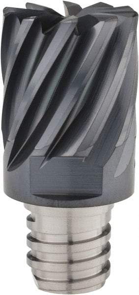 Iscar - MM EC Grade IC908 Carbide End Milling Tip Insert - TiAlN Finish, 10 Flutes, 3/4" Cutting Diam, 0.62" Depth of Cut, 1" Extension, 0.032" Cnr Rad, 30° Helix - Industrial Tool & Supply