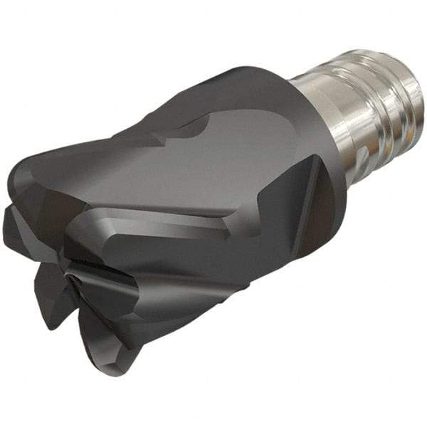 Iscar - MM ETR Grade IC908 Carbide Ball Nose Milling Tip Insert - TiAlN Finish, 6 Flutes, 16mm Cutting Diam, 12mm Depth of Cut, 20.5mm Extension, 0.197" Cnr Rad, 30° Helix - Industrial Tool & Supply