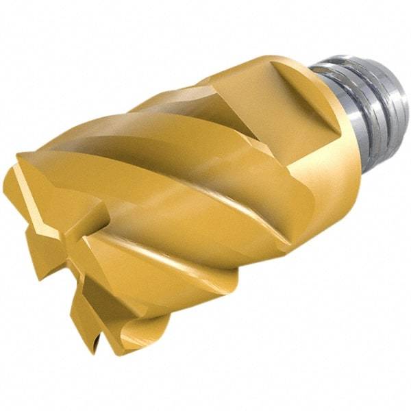 Iscar - MM EC-D Grade IC903 Carbide End Milling Tip Insert - TiAlN Finish, 8 Flutes, 16mm Cutting Diam, 12mm Depth of Cut, 20.5mm Extension, 50° Helix - Industrial Tool & Supply