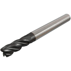 Iscar - 25mm, 4 Flute, Single End, Solid Carbide, Corner Chamfer End Mill - 121mm OAL, 38° Helix, Right Hand Flute, 50mm LOC, Right Hand Cut, 65mm Extended Reach - Industrial Tool & Supply