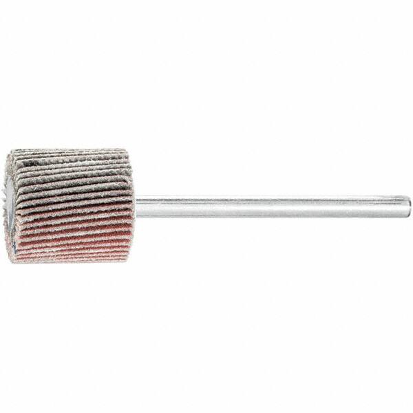 PFERD - 5/8" Diam x 5/8" Face Width, Aluminum Oxide Coated Mounted Flap Wheel - 1/8" Shank Mount, 240 Grit, 50,000 Max RPM - Industrial Tool & Supply