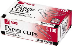 ACCO - 1-3/8" Wide Paper Fastener - Silver - Industrial Tool & Supply