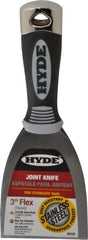 Hyde Tools - Flexible Stainless Steel Scraper - 3" Blade Width x 4" Blade Length, 4-1/4" Long Cushioned Grip Handle - Industrial Tool & Supply