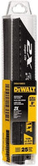 DeWALT - 8" Long x 1" Thick, Bi-Metal Reciprocating Saw Blade - Straight Profile, 14 to 18 TPI, Toothed Edge - Industrial Tool & Supply