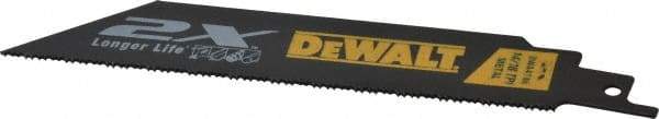 DeWALT - 6" Long x 1" Thick, Bi-Metal Reciprocating Saw Blade - Straight Profile, 14 to 18 TPI, Toothed Edge - Industrial Tool & Supply