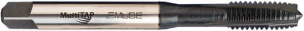 Emuge - #6-32 UNC, 3 Flute, Nitride/Oxide Finish, Vanadium High Speed Steel Spiral Point Tap - Plug Chamfer, Right Hand Thread, 2.205" OAL, 2B/3B Class of Fit - Exact Industrial Supply