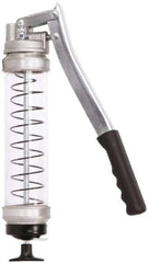 PRO-LUBE - 10,000 Max psi, Rigid Lever Grease Gun - 14 oz (Cartridge) Capacity, 1/8 Thread Outlet, 28 Strokes per oz, Bulk, Cartridge, Filler Pump & Suction Fill, Includes 4 Jaw Coupler with Ball Check - Industrial Tool & Supply