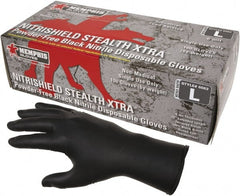MCR Safety - Size M, 6 mil, Powder Free Nitrile Disposable Gloves - Industrial Tool & Supply
