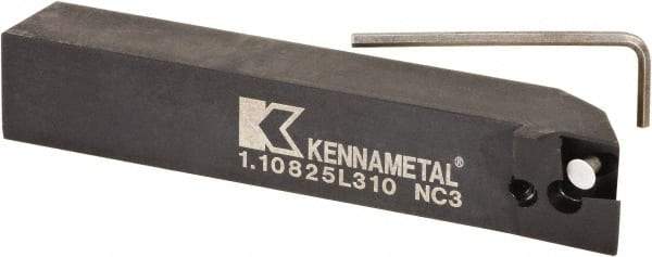 Kennametal - 1.108...93DEG, Left Hand Cut, -3° Lead Angle, 25mm Shank Height x 25mm Shank Width, Positive Rake Indexable Turning Toolholder - 150mm OAL, D2FIX15..LHP/FN/MS Insert Compatibility, Series Fix-Perfect - Industrial Tool & Supply