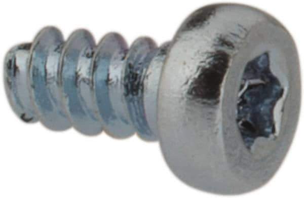 Made in USA - M1.4 Pan Head Torx Sheet Metal Screw - Case Hardened Steel, 3" Length Under Head, Grade 1022, T3 Drive - Industrial Tool & Supply