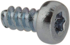 Made in USA - M1.4 Pan Head Torx Sheet Metal Screw - Case Hardened Steel, 3" Length Under Head, Grade 1022, T3 Drive - Industrial Tool & Supply