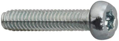 Made in USA - M1.4 Pan Head Torx Sheet Metal Screw - Case Hardened Steel, 3" Length Under Head, Grade 1022, T3 Drive - Industrial Tool & Supply