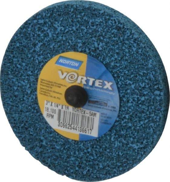 Norton - 3" Medium Grade Aluminum Oxide Deburring Disc - Quick Change Connection - Industrial Tool & Supply