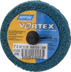 Norton - 2" Medium Grade Aluminum Oxide Deburring Disc - Quick Change Connection - Industrial Tool & Supply