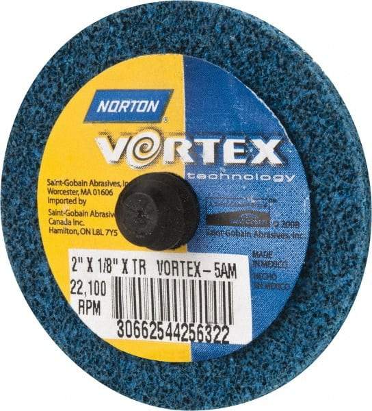 Norton - 2" Medium Grade Aluminum Oxide Deburring Disc - Quick Change Connection - Industrial Tool & Supply
