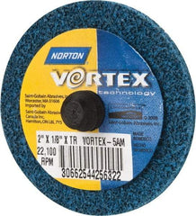 Norton - 2" Medium Grade Aluminum Oxide Deburring Disc - Quick Change Connection - Industrial Tool & Supply