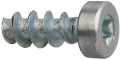 Made in USA - M4 Pan Head Torx Sheet Metal Screw - Case Hardened Steel, 10" Length Under Head, Grade 1022, T15 Drive - Industrial Tool & Supply